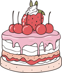 Cake Vector Wonderland Navigating Sugary Marvels