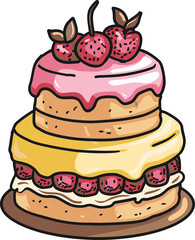 Cake Vector Dreamscape Exploring Vectorized Artistry