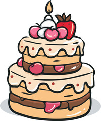 Whimsical Confections Exploring Cake Vector Marvels