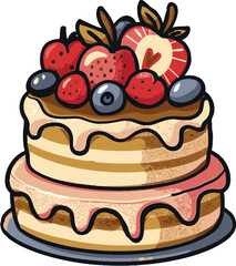 Digital Delights Crafting Cake Vector Marvels