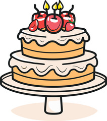 Cake Vector Carnival Navigating Sugary Realms