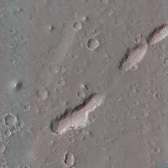 Mars in 3D. Pits and Troughs in Utopia Planitia. Anaglyph image. Use red/cyan 3d glasses.
Image...