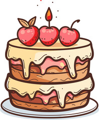 Cake Creations Unveiled A Showcase of Vectorized Confections