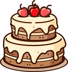 Vectorized Variations Exploring Experimenting and Discovering a Multitude Diversity and Range of Styles Flavors and Designs in Cake Illustration that Evoke Emotion and Wonder Inspire Creativity and 