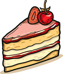 Cake Vector Voyage Setting Sail Embarking and Journeying on a Creative Inspirational and Transformative Adventure through the Vibrant and Colorful World of Cake Illustration that Evoke Emotion and W