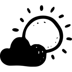 Doodle Sun With The Cloud