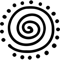 Doodle Spiral Sun