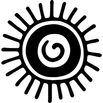 Doodle Spiral Sun