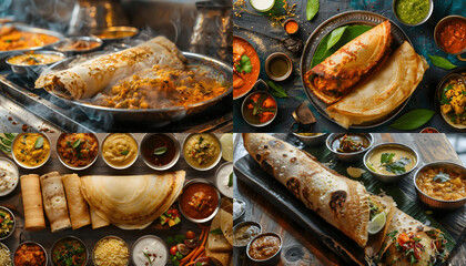 Imagine sinking your teeth into a fluffy golden brown dosa filled with a spicy potato masala and ...