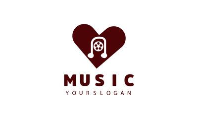  This concept graphic also represents music industry, digital music, musical app button