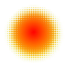 orange halftone design element background. Vector illustration