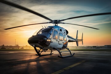 Publish Commercial helicopter at airport and airfield for transportation