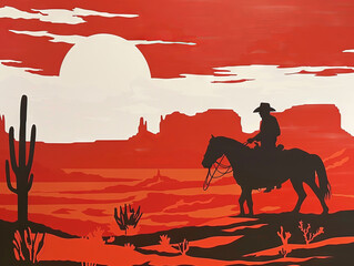 Cowboy in the desert
