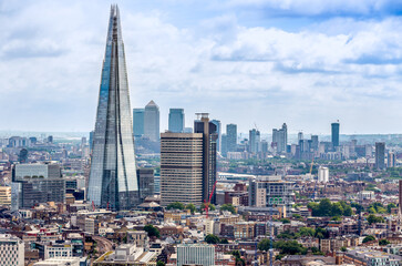 Panorama of London - Shard and skyscrapers