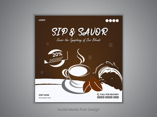 modern Social Media food design template