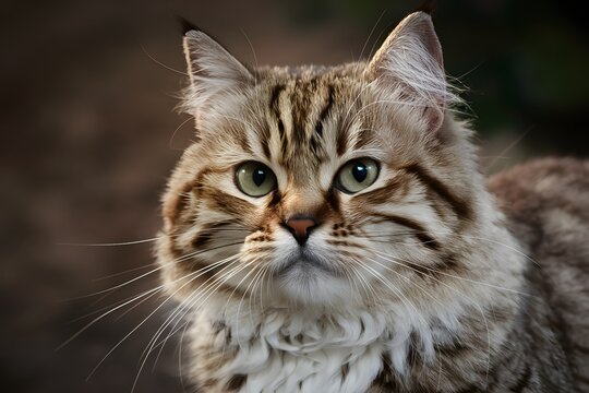 Turkish Angola cats close up portrait showcases advanced technology capture