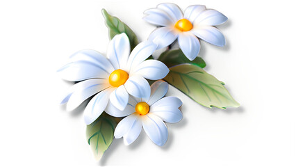 Fototapeta premium Common daisy blossom isolated on transparent background 