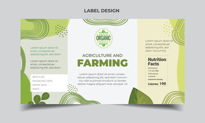 pesticides Organic product packaging label design template