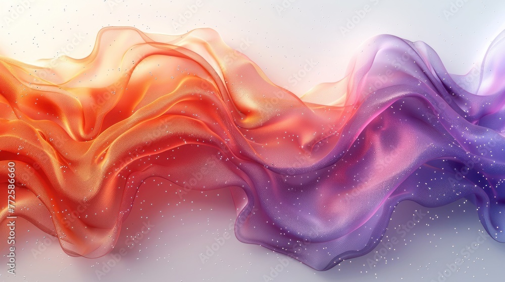 Aufkleber wave lines smooth flowing dynamic colorful spectrum gradient isolated on white background