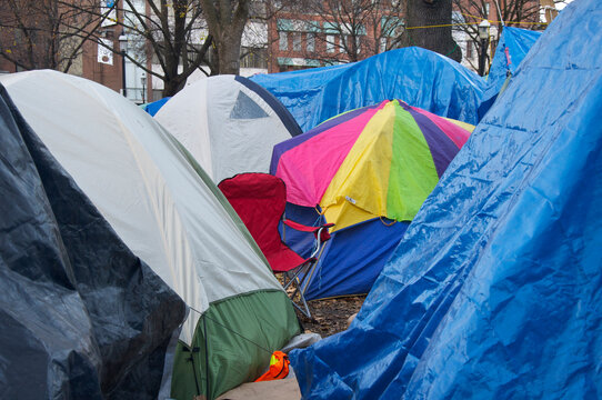 Protest and demonstration in thee Toronto parks are now the new homes for the homeless as tent city