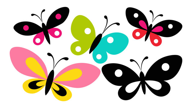 Butterfly Decor Collect Colorful & Funky Shapes for Eye-catching Decoration