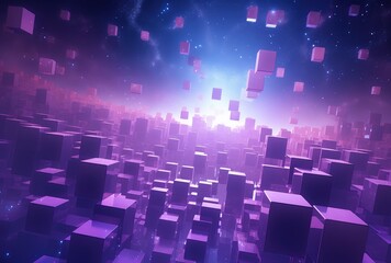 Infinite Floating Cubes in Starry Cosmos