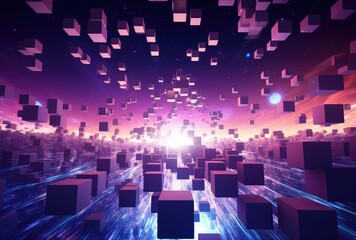 Surreal Digital Cubes in a Virtual Reality Space