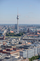 Berlin aerial view, sunny summer day