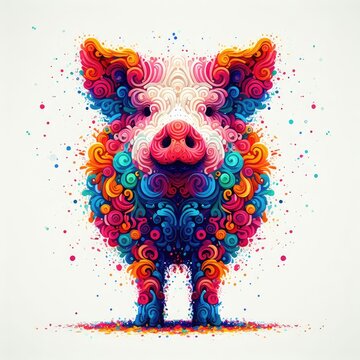 Isolated Colorful Animal on a Clear PNG Canvas, Generative AI