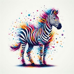 Fototapeta na wymiar Isolated Colorful Animal on a Clear PNG Canvas, Generative AI