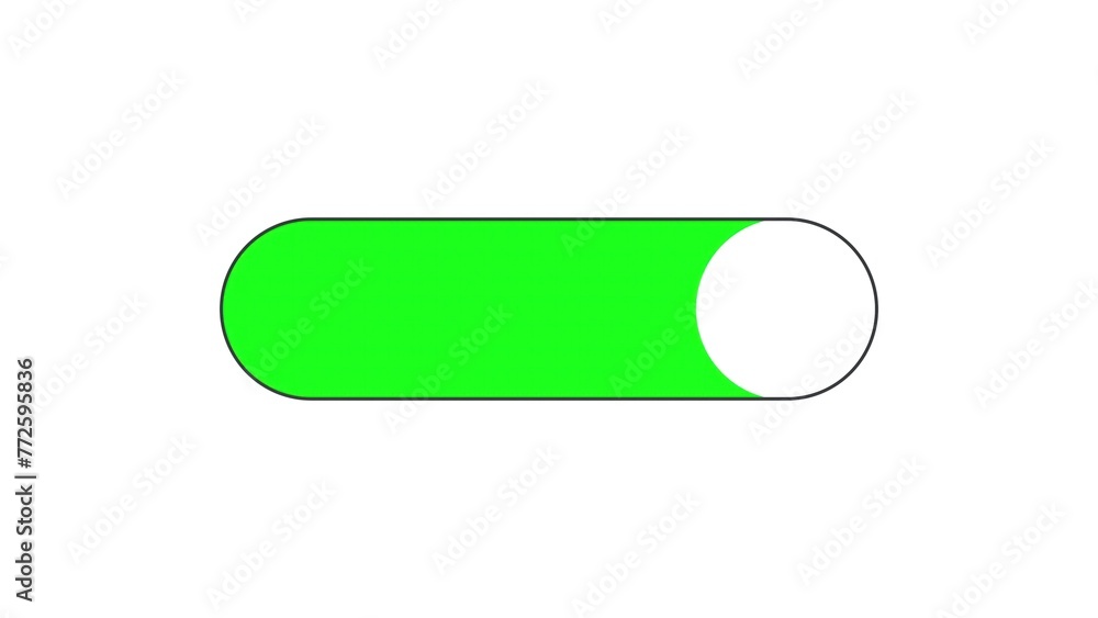 Poster on off button. computer generated 3d render