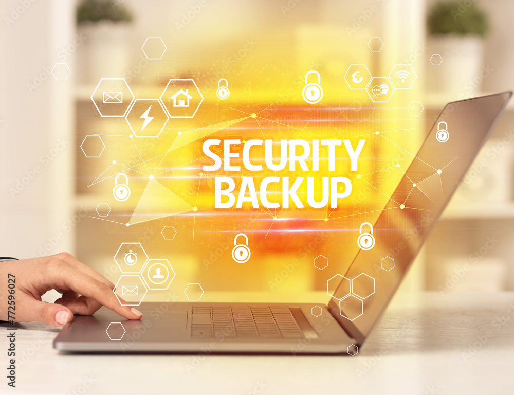 Poster internet security and data protection concept