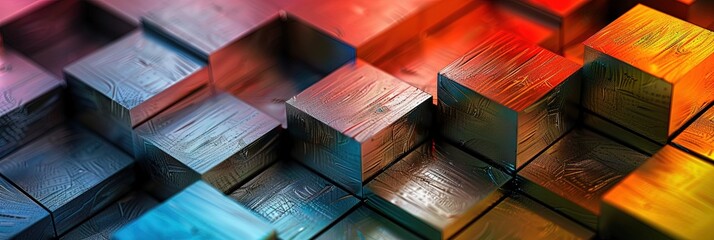 colorful metal blocks