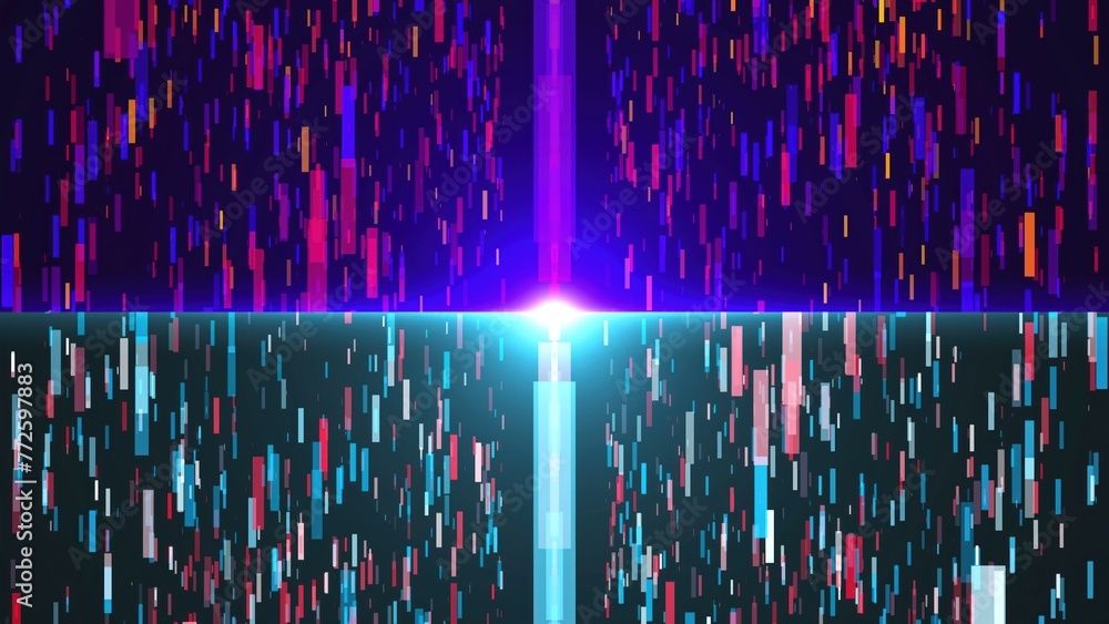 Poster abstract digital lines. computer generated 3d render