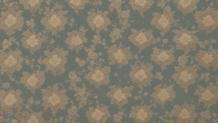 Abstract vintage wallpaper with flowers - obrazy, fototapety, plakaty