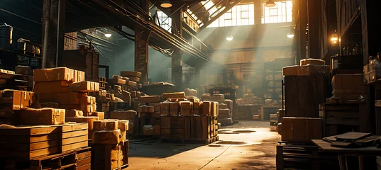 Photo sur Plexiglas Vieux bâtiments abandonnés interior of an warehouse