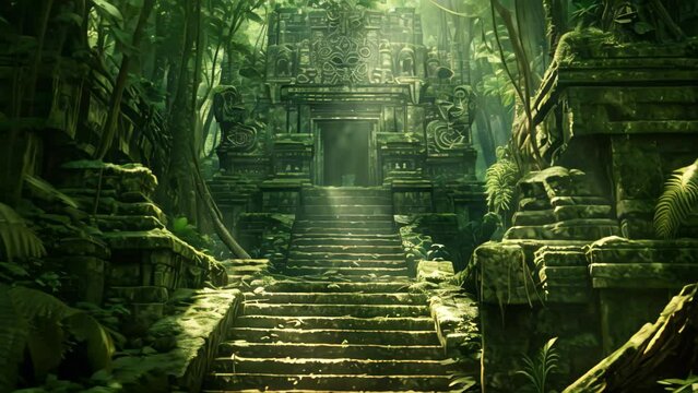 Mysterious ruins of Beng Mealea temple in Cambodia, AI Generated