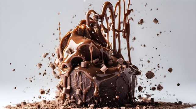 ice cream chocolate splash with 