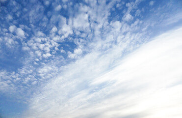 beautiful altostratus and altocumulus mid-level clouds - obrazy, fototapety, plakaty