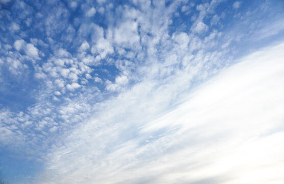 beautiful altostratus and altocumulus mid-level clouds