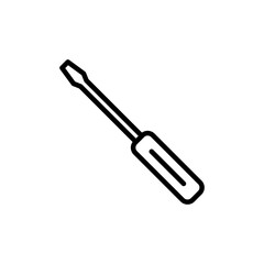 Screwdriver icon vector isolated on white background. Screwdriver vector icon