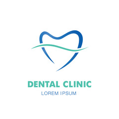 Dental logo vector designa. Stomatology