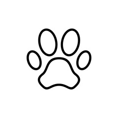 Obraz premium Paw icon vector isolated on white background. Paw Print icon