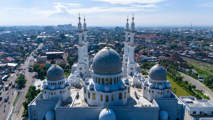 aerial view of the Sheikh Zayed Grand Mosque, Solo