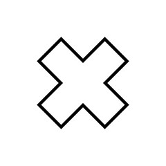 Close icon vector isolated on white background. Delete icon. remove, cancel, exit symbol