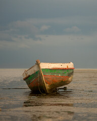 Seascape with a fishing boat in Maputo Mozambique