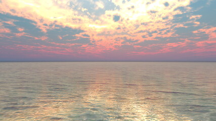 水平線　3DCGレンダリング