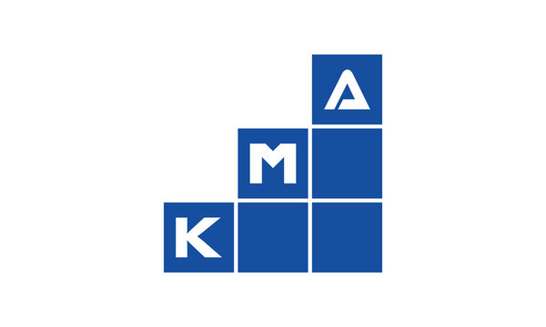 KMA initial letter financial logo design vector template. economics, growth, meter, range, profit, loan, graph, finance, benefits, economic, increase, arrow up, grade, grew up, topper, company, scale