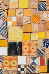 decorative house mosaics of small multicolored tiles