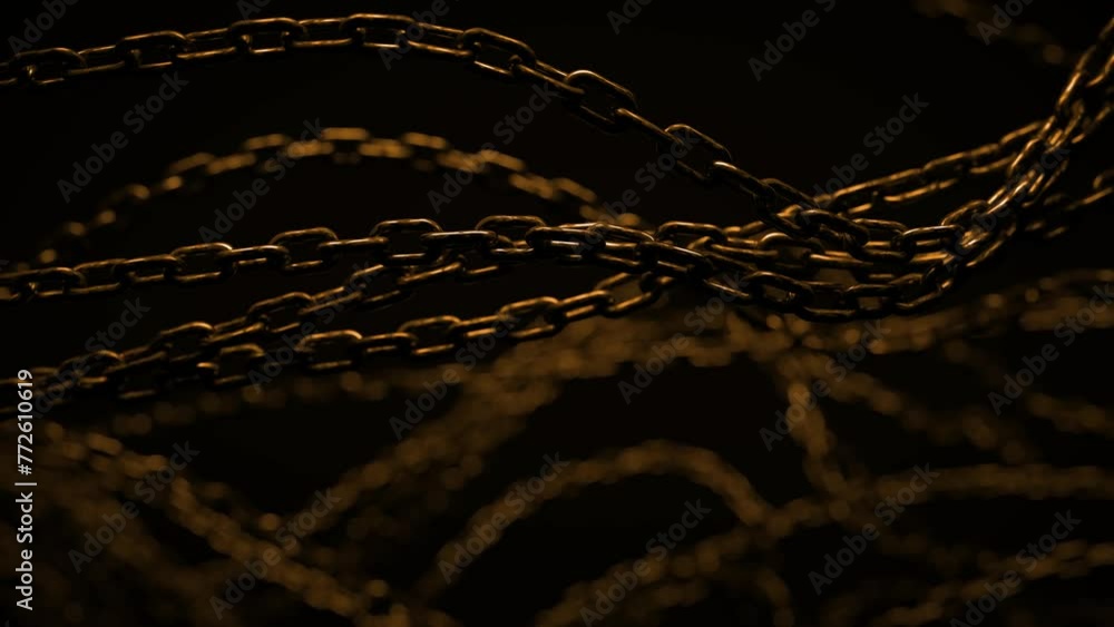 Poster abstract background with tangled chains